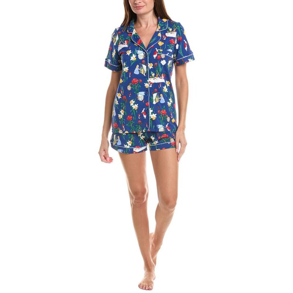 Bedhead Womens 2Pc Short Pajama Set, Navy